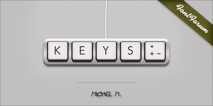 Ejemplo de fuente Keys MAC English